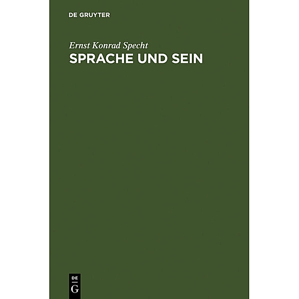 Sprache und Sein, Ernst Konrad Specht