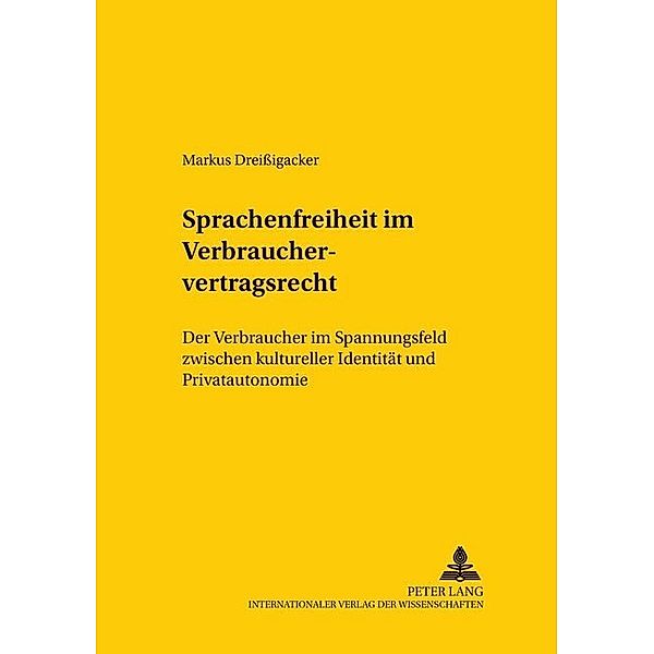 Sprachenfreiheit im Verbrauchervertragsrecht, Markus Dreißigacker