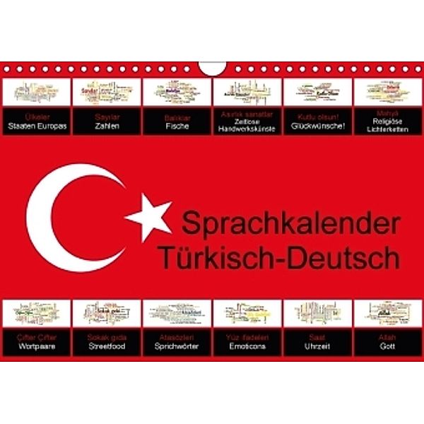 Sprachkalender Türkisch-Deutsch (Wandkalender 2017 DIN A4 quer), Claus Liepke