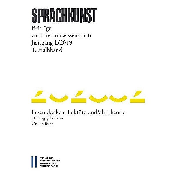 Sprachkunst. Beiträge zur Literaturwissenschaft / Sprachkunst Beiträge zur Literaturwissenschaft Jahrgang L/2019 1. Halbband