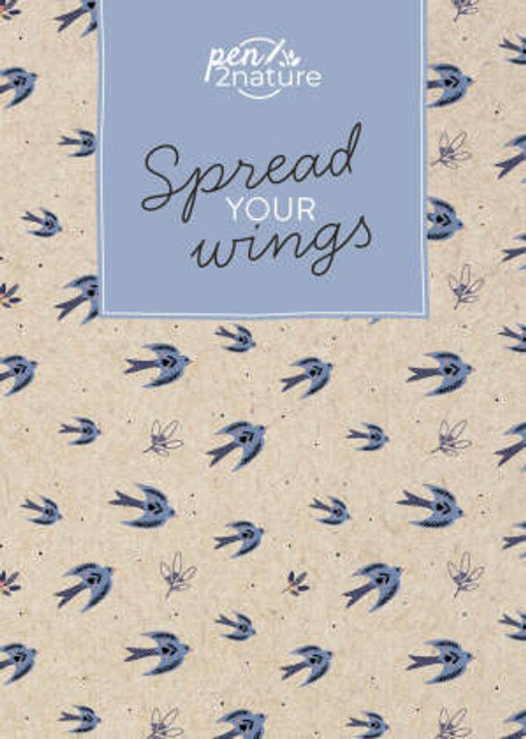 Spread Your Wings - Nachhaltiges Notizbuch in A5 mit Hardcover und  Vogel-Motiv Buch
