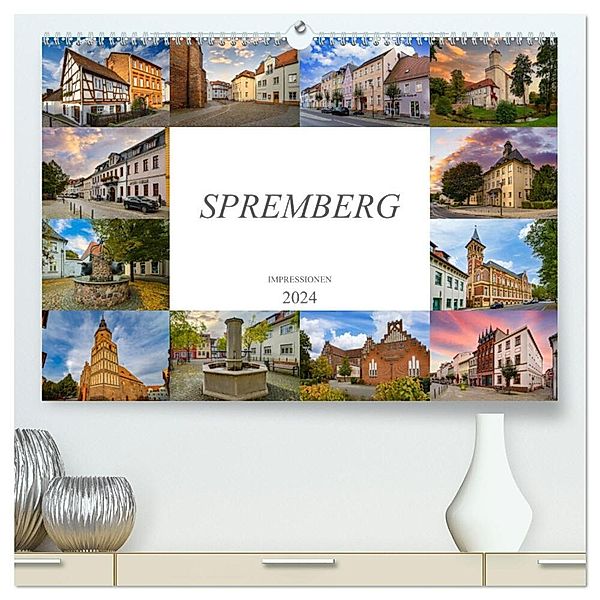 Spremberg Impressionen (hochwertiger Premium Wandkalender 2024 DIN A2 quer), Kunstdruck in Hochglanz, Dirk Meutzner