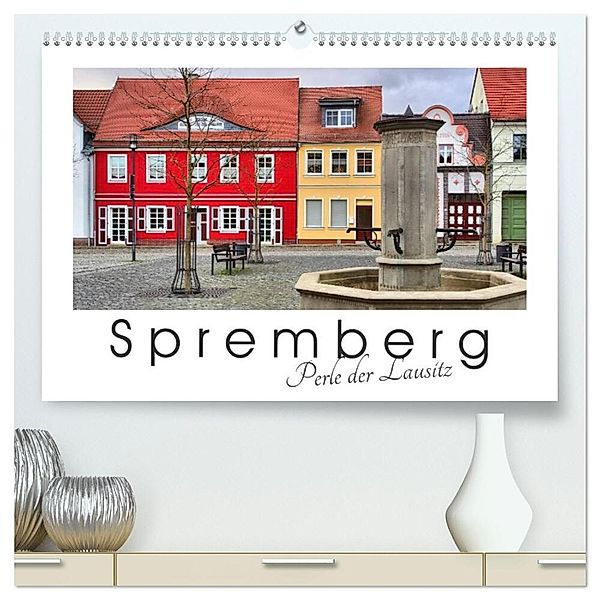 Spremberg - Perle der Lausitz (hochwertiger Premium Wandkalender 2024 DIN A2 quer), Kunstdruck in Hochglanz, LianeM