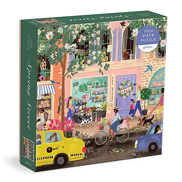 Galison Spring Street 1000 Pc Puzzle In a Square box, Galison