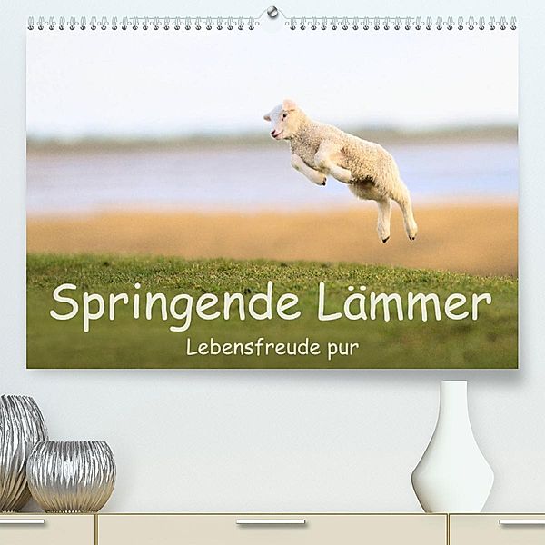 Springende Lämmer: Lebensfreude pur (Premium, hochwertiger DIN A2 Wandkalender 2023, Kunstdruck in Hochglanz), Elmar Weiß