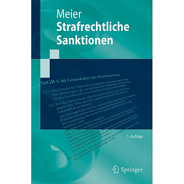 Springer-Lehrbuch / Strafrechtliche Sanktionen, Bernd-Dieter Meier