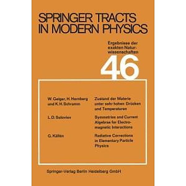 Springer Tracts in Modern Physics / Springer Tracts in Modern Physics Bd.46, G. Höhler