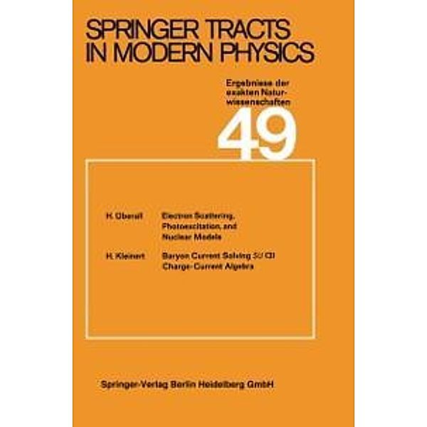 Springer Tracts in Modern Physics / Springer Tracts in Modern Physics Bd.49, G. Höhler