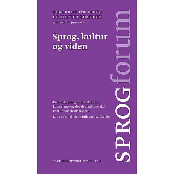 Sprog, kultur og viden / Sprogforum Bd.62