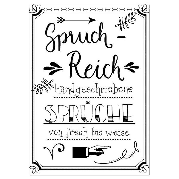 Spruch-Reich-handgeschriebene Sprüche von frech bis weise (Tischkalender 2024 DIN A5 hoch), CALVENDO Monatskalender, Christine B-B Müller