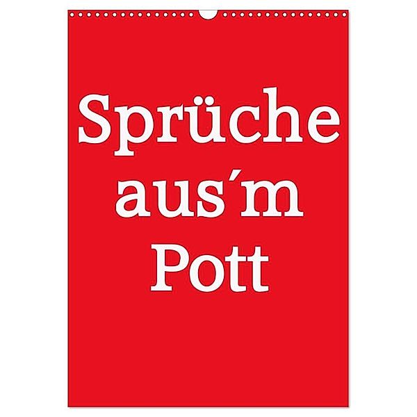 Sprüche aus´m Pott (Wandkalender 2024 DIN A3 hoch), CALVENDO Monatskalender, Christine Daus