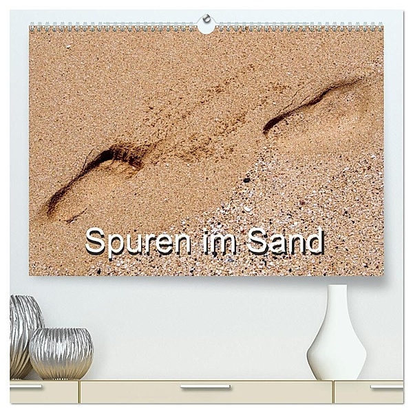 Spuren im Sand (hochwertiger Premium Wandkalender 2024 DIN A2 quer), Kunstdruck in Hochglanz, Pocketkai