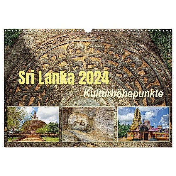 Sri Lanka 2024 Kulturhöhepunkte (Wandkalender 2024 DIN A3 quer), CALVENDO Monatskalender, Hamburg, © Mirko Weigt
