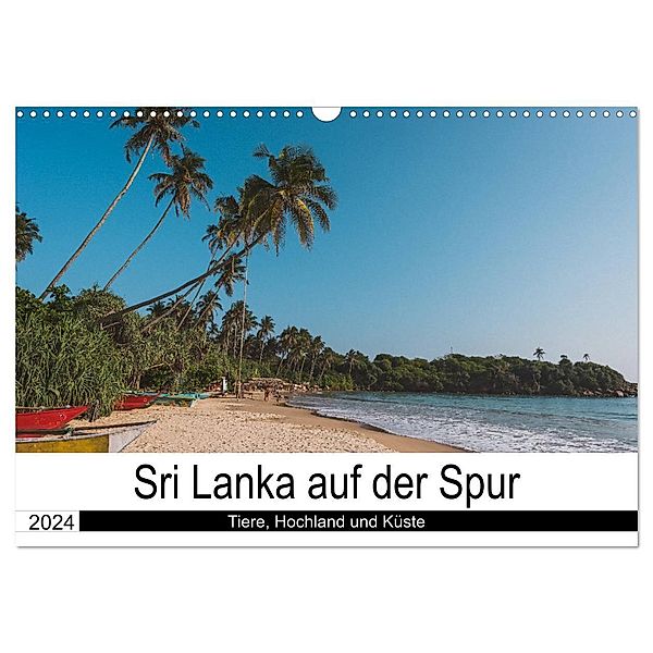 Sri Lanka auf der Spur - Tiere, Hochland und Küste (Wandkalender 2024 DIN A3 quer), CALVENDO Monatskalender, Secluded Time
