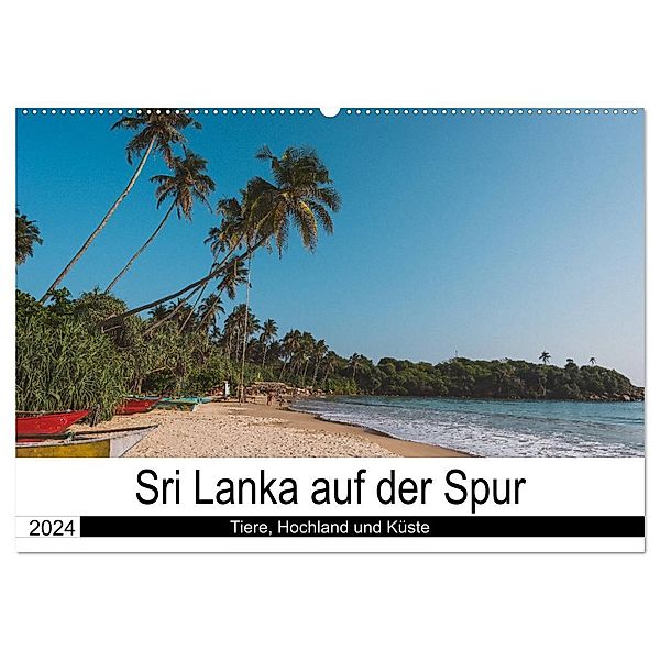 Sri Lanka auf der Spur - Tiere, Hochland und Küste (Wandkalender 2024 DIN A2 quer), CALVENDO Monatskalender, Secluded Time