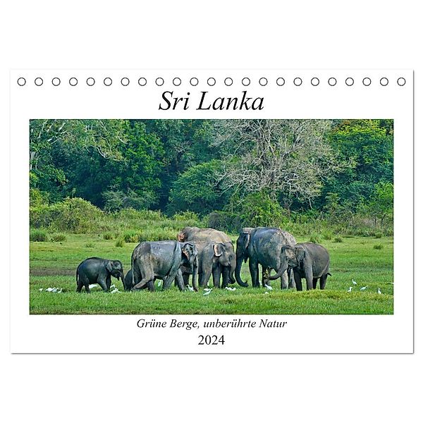 Sri Lanka, Grüne Berge - unberührte Natur (Tischkalender 2024 DIN A5 quer), CALVENDO Monatskalender, Herbert Böck