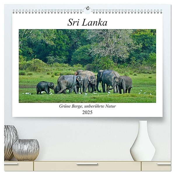 Sri Lanka, Grüne Berge - unberührte Natur (hochwertiger Premium Wandkalender 2025 DIN A2 quer), Kunstdruck in Hochglanz, Calvendo, Herbert Böck