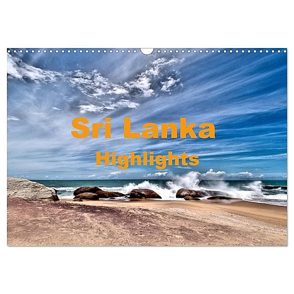 Sri Lanka - Highlights (Wandkalender 2024 DIN A3 quer), CALVENDO Monatskalender, Wolfgang-A. Langenkamp
