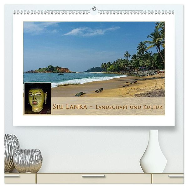 Sri Lanka - Landschaft und Kultur (hochwertiger Premium Wandkalender 2025 DIN A2 quer), Kunstdruck in Hochglanz, Calvendo, AJ Beuck