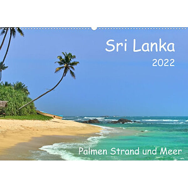 Sri Lanka, Palmen, Strand und Meer (Wandkalender 2022 DIN A2 quer), Herbert Böck