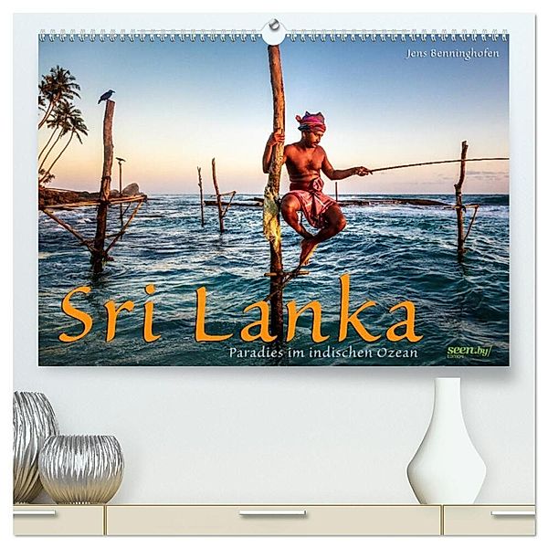Sri Lanka - Paradies im indischen Ozean (hochwertiger Premium Wandkalender 2025 DIN A2 quer), Kunstdruck in Hochglanz, Calvendo, Jens Benninghofen