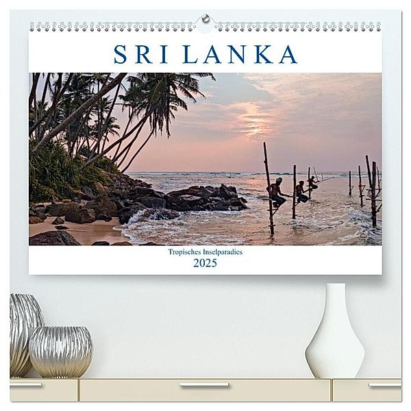 Sri Lanka, tropisches Inselparadies (hochwertiger Premium Wandkalender 2025 DIN A2 quer), Kunstdruck in Hochglanz, Calvendo, Joana Kruse