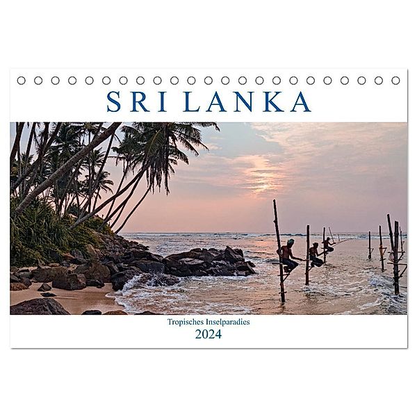 Sri Lanka, tropisches Inselparadies (Tischkalender 2024 DIN A5 quer), CALVENDO Monatskalender, Joana Kruse