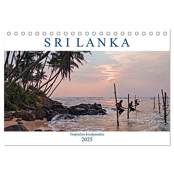 Sri Lanka, tropisches Inselparadies (Tischkalender 2025 DIN A5 quer), CALVENDO Monatskalender, Calvendo, Joana Kruse