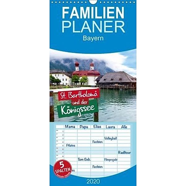 St. Bartholomä und der Königssee - Familienplaner hoch (Wandkalender 2020 , 21 cm x 45 cm, hoch), Falko Seidel