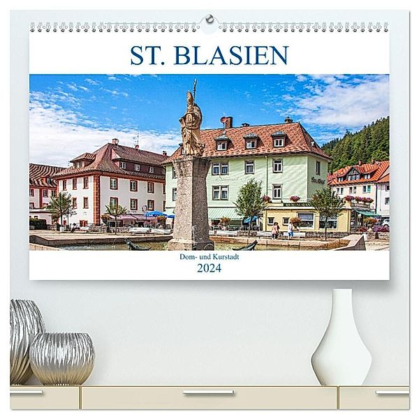St. Blasien - Dom- und Kurstadt (hochwertiger Premium Wandkalender 2024 DIN A2 quer), Kunstdruck in Hochglanz, Liselotte Brunner-Klaus