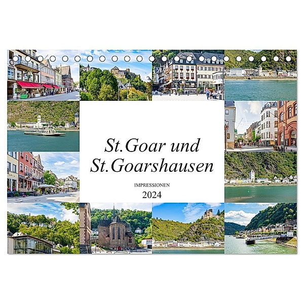 St. Goar und St. Goarshausen Impressionen (Tischkalender 2024 DIN A5 quer), CALVENDO Monatskalender, Dirk Meutzner