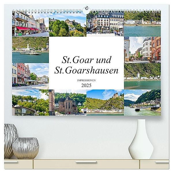 St. Goar und St. Goarshausen Impressionen (hochwertiger Premium Wandkalender 2025 DIN A2 quer), Kunstdruck in Hochglanz, Calvendo, Dirk Meutzner