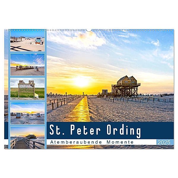 St. Peter Ording - Atemberaubende Momente (Wandkalender 2025 DIN A2 quer), CALVENDO Monatskalender, Calvendo, Andrea Dreegmeyer