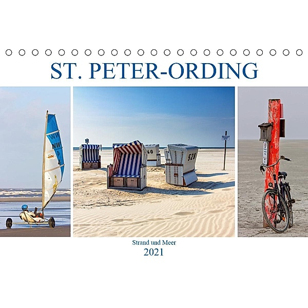 ST. PETER ORDING Strand und Meer (Tischkalender 2021 DIN A5 quer), Manuela Falke
