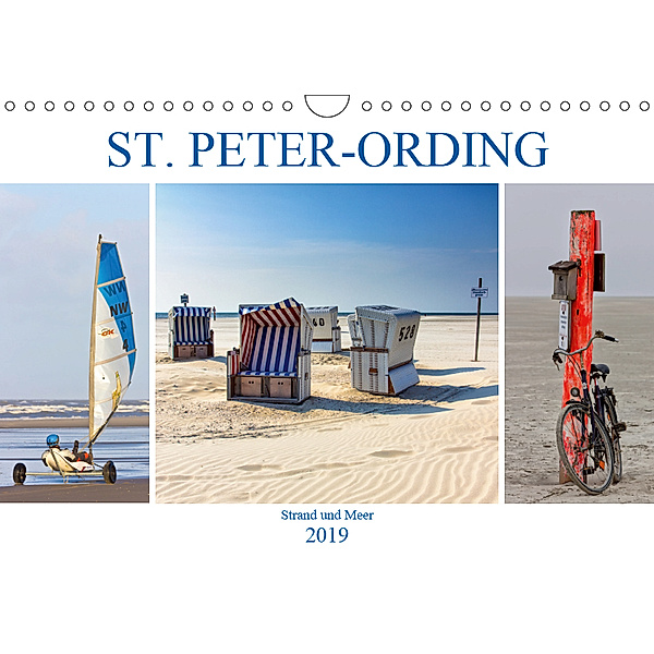 ST. PETER ORDING Strand und Meer (Wandkalender 2019 DIN A4 quer), Manuela Falke