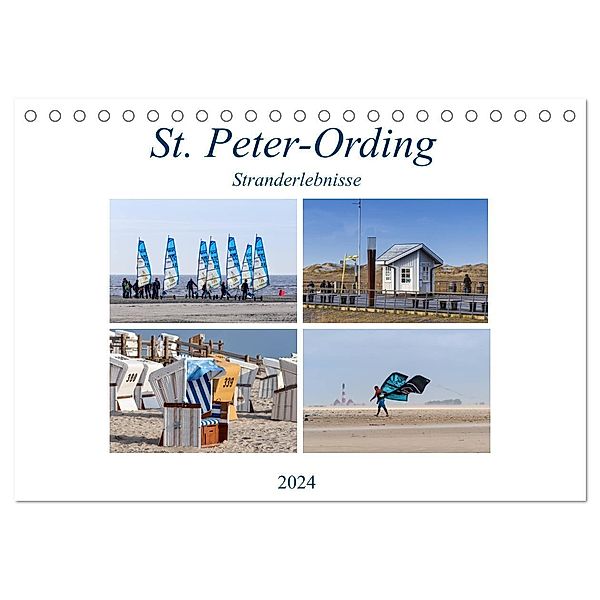 St. Peter-Ording Stranderlebnisse (Tischkalender 2024 DIN A5 quer), CALVENDO Monatskalender, Manuela Falke