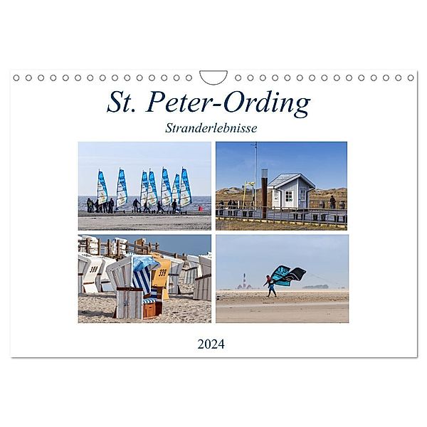 St. Peter-Ording Stranderlebnisse (Wandkalender 2024 DIN A4 quer), CALVENDO Monatskalender, Manuela Falke