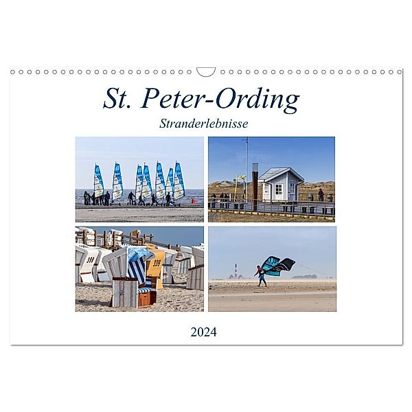 St. Peter-Ording Stranderlebnisse (Wandkalender 2024 DIN A3 quer), CALVENDO Monatskalender, Manuela Falke