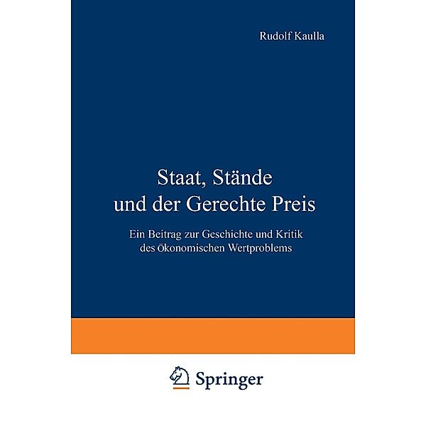 Staat, Stände und der Gerechte Preis, Rudolf Kaulla
