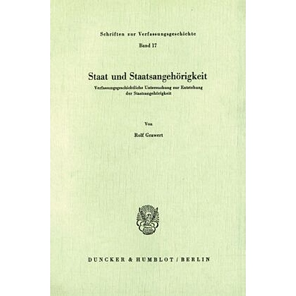 Staat und Staatsangehörigkeit., Rolf Grawert