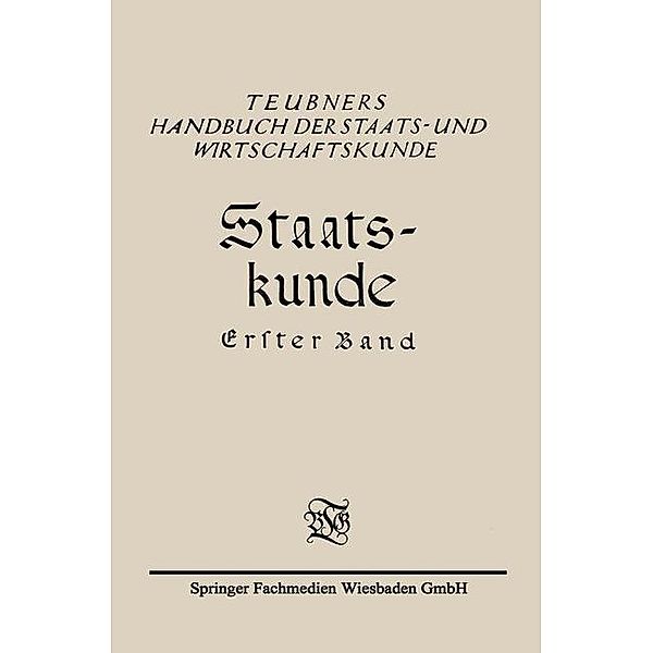 Staats-Kunde, Richard Schmidt, Christian Meurer, Eduard Rosenbaum