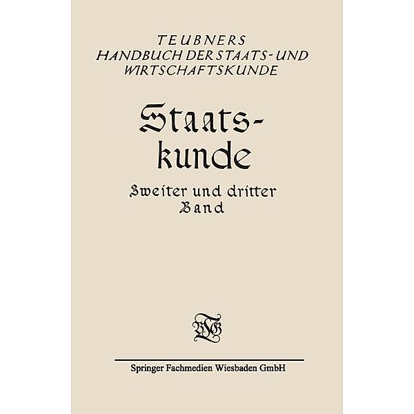 Staatskunde, G. Bäumer, Karl Bräuer