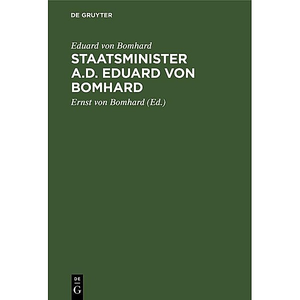Staatsminister a.D. Eduard von Bomhard / Jahrbuch des Dokumentationsarchivs des österreichischen Widerstandes, Eduard von Bomhard