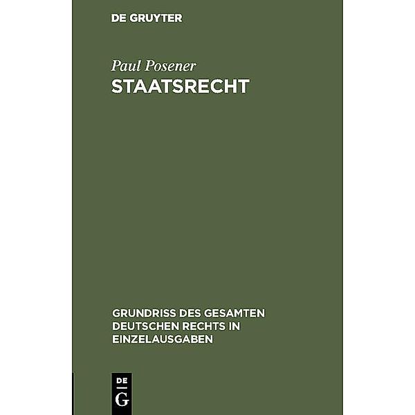 Staatsrecht, Paul Posener