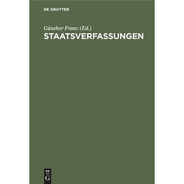 Staatsverfassungen