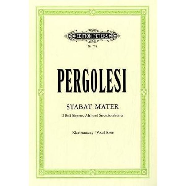 Stabat mater, Klavierauszug, Giovanni Battista Pergolesi