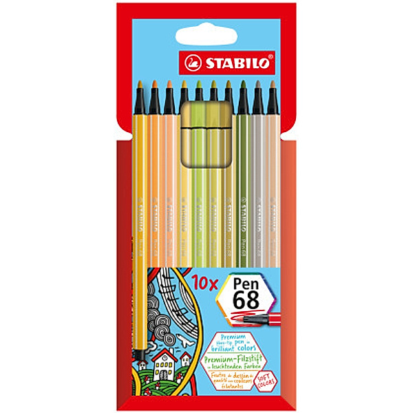 STABILO Pen 68 10er Kartonetui neue Farben