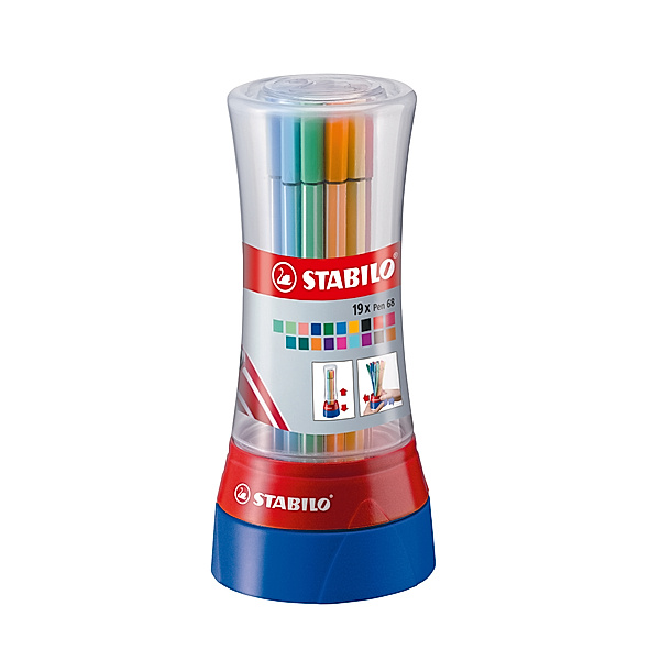 STABILO® Pen 68 Premium-Fasermaler Twister, 19er-Etui