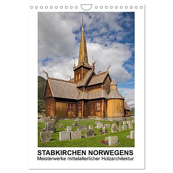 Stabkirchen Norwegens - Meisterwerke mittelalterlicher Holzarchitektur (Wandkalender 2024 DIN A4 hoch), CALVENDO Monatskalender, Christian Hallweger