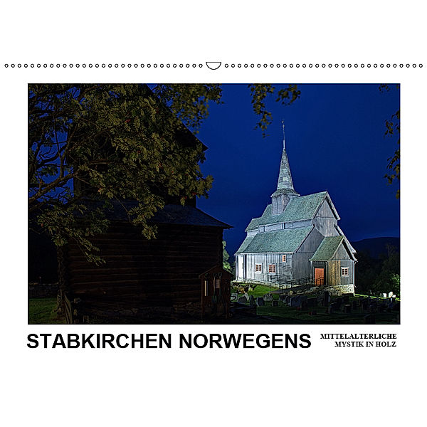 Stabkirchen Norwegens - Mittelalterliche Mystik in Holz (Wandkalender 2019 DIN A2 quer), Christian Hallweger